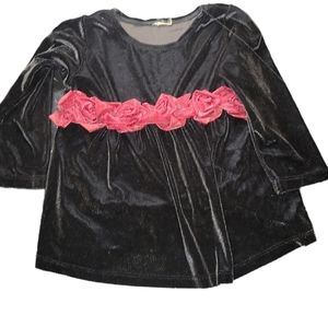 Girls Black Velour Dress size 3T